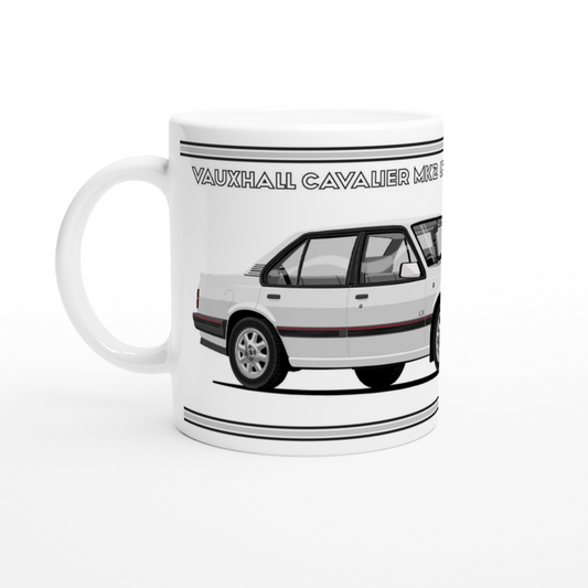 Vauxhall Cavalier Mk2c Saloon LX in White Art Mug
