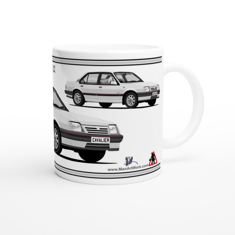 Vauxhall Cavalier Mk2c Saloon LX in White Art Mug