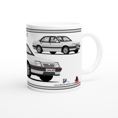 Vauxhall Cavalier Mk2c Saloon LX in Silver Art Mug