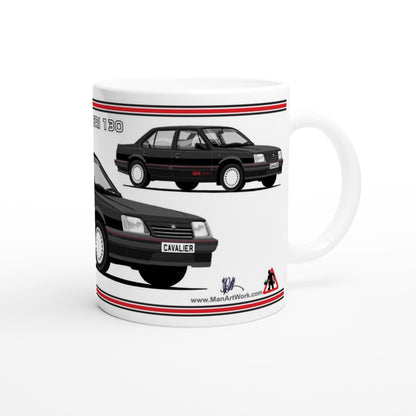Vauxhall Cavalier Mk2c Saloon SRi 130 in Black Art Mug