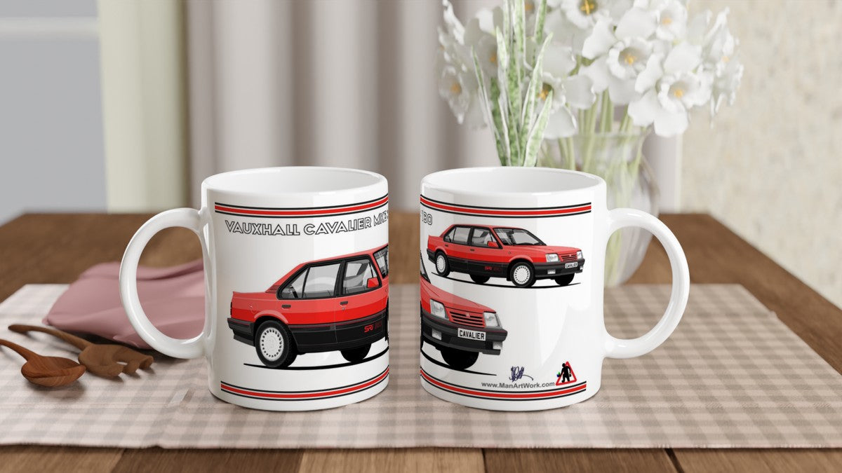 Vauxhall Cavalier Mk2c Saloon SRi 130 in Red Art Mug