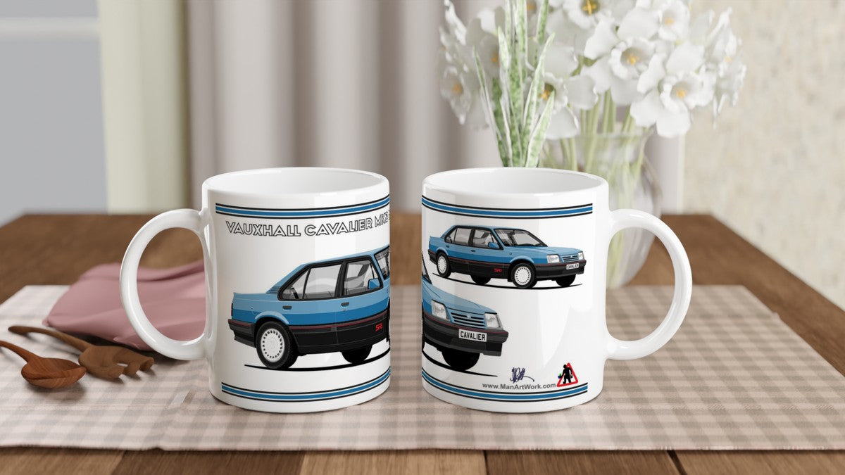 Vauxhall Cavalier Mk2c Saloon SRi in Blue Art Mug