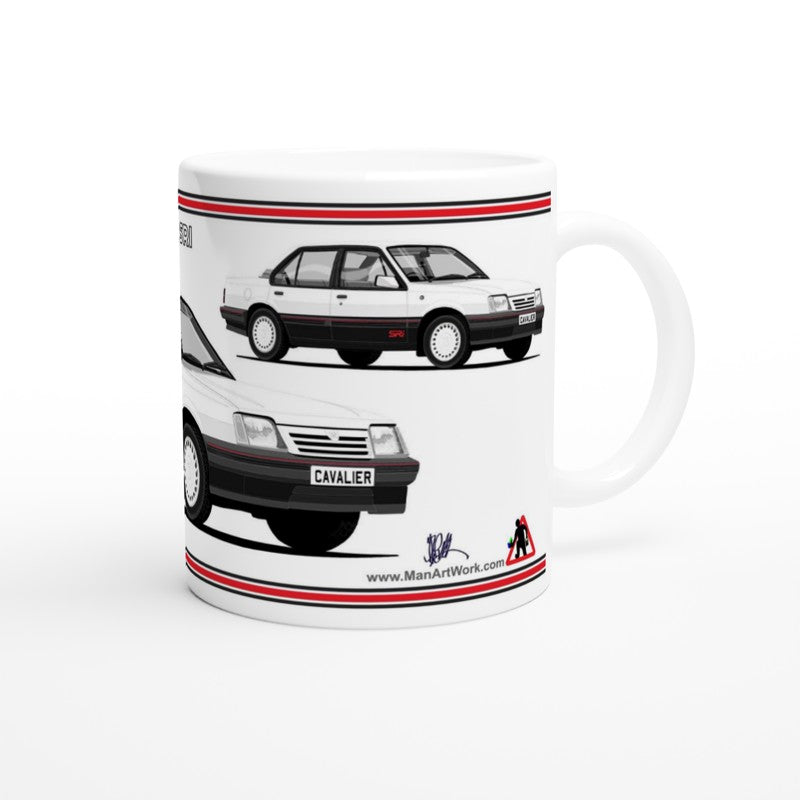 Vauxhall Cavalier Mk2c Saloon SRi in White Art Mug