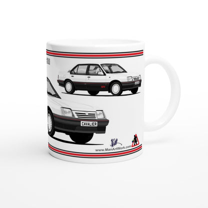 Vauxhall Cavalier Mk2c Saloon SRi in White Art Mug