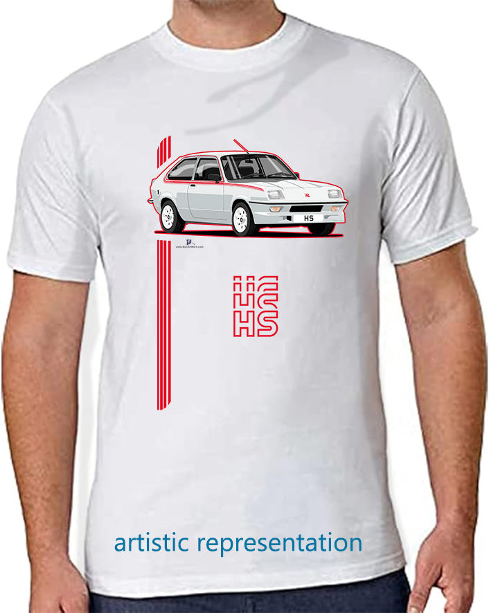 Vauxhall Chevette HS on White T Shirt