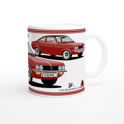 Vauxhall Firenza/Magnum in Dark Red Art Mug