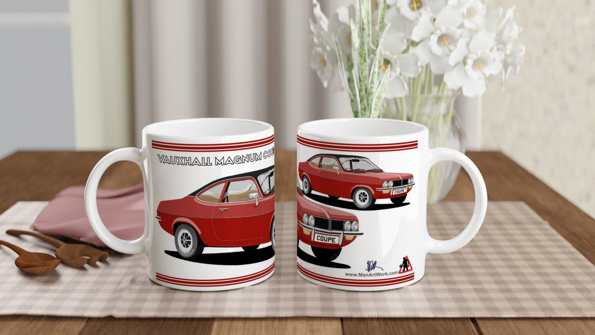 Vauxhall Firenza/Magnum in Dark Red Art Mug