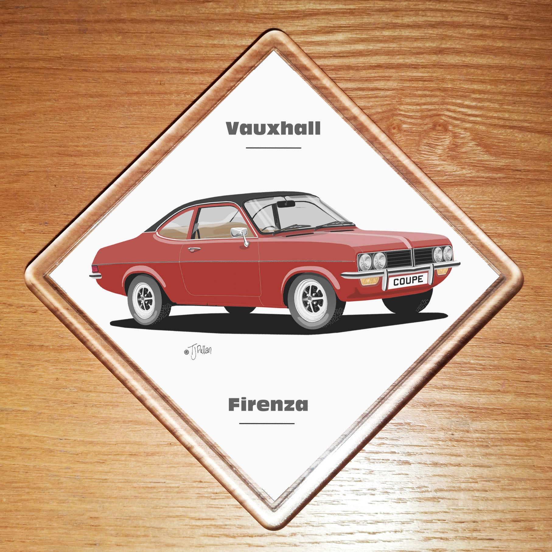 Vauxhall Magnum Coupe (Firenza) in Dark Red art Coaster