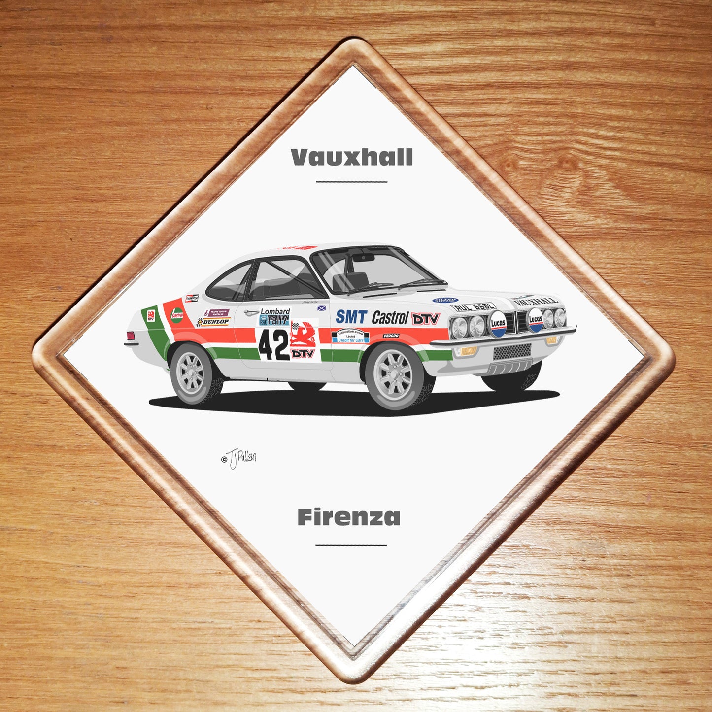 Vauxhall Firenza RAC Rally 1976 art Coaster