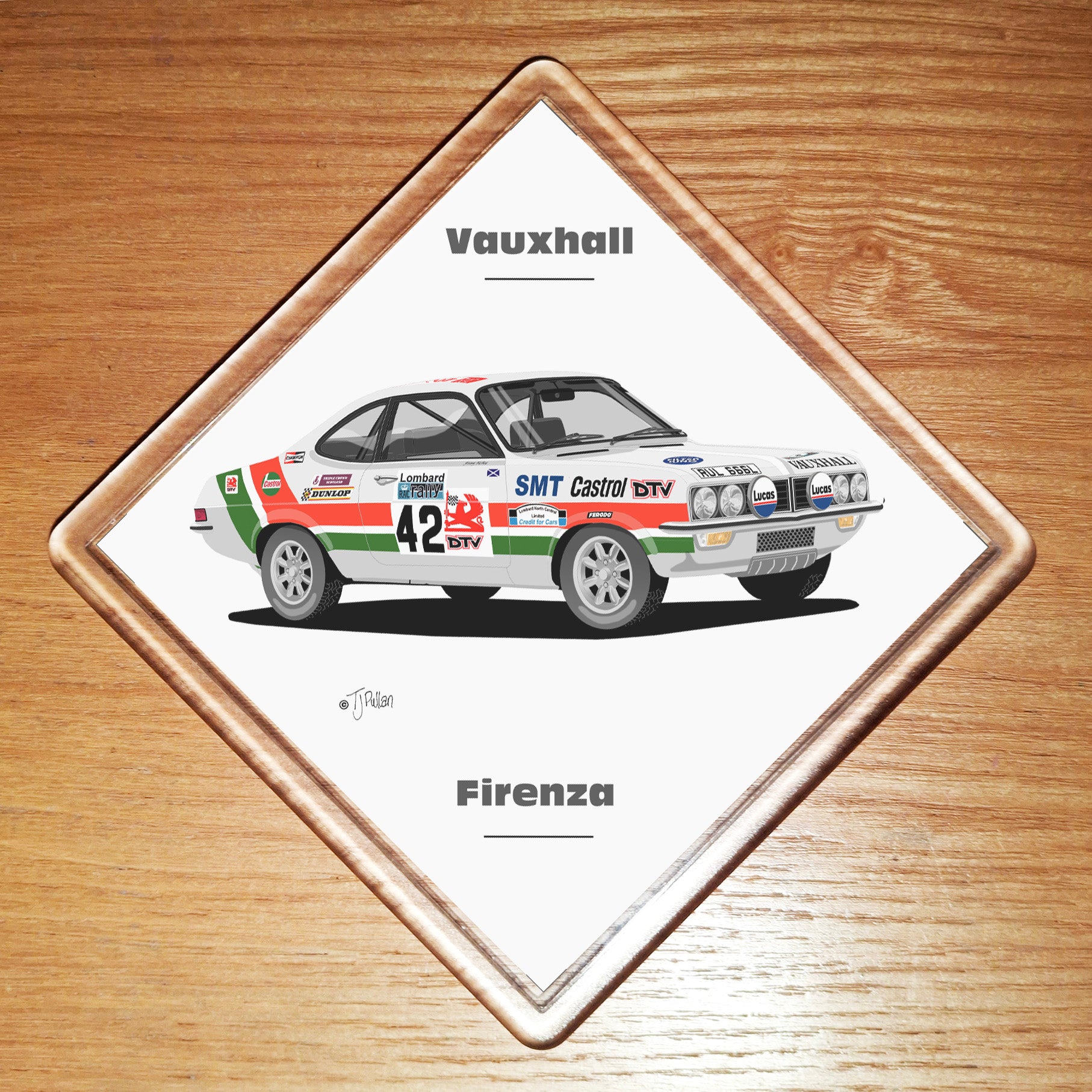 Vauxhall Firenza RAC Rally 1976 art Coaster