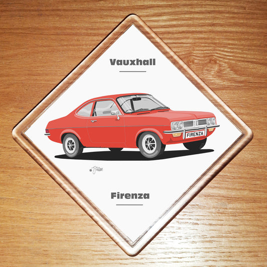 Vauxhall Firenza SL in Red art Coaster