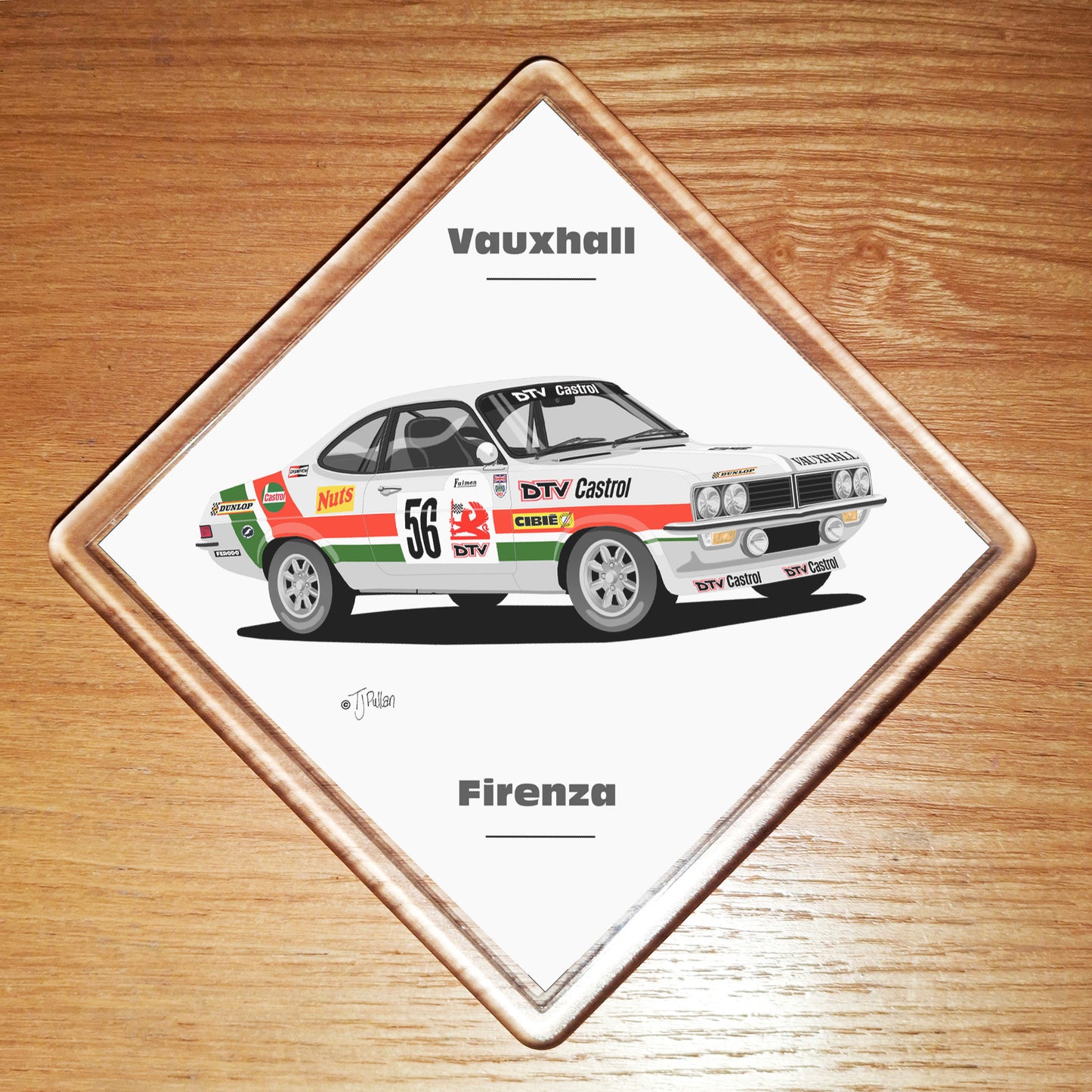 Vauxhall Firenza Spa 24 Hours 1977 art Coaster