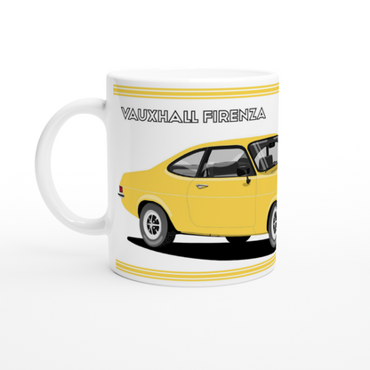 Vauxhall Firenza-Magnum Coupe in Yellow Art Mug