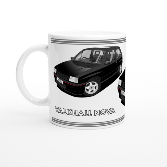 Vauxhall Nova Facelift in Black art Mug