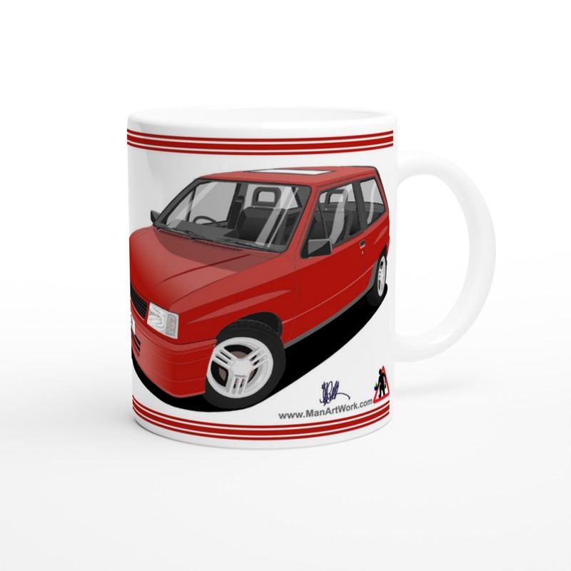 Vauxhall Nova Facelift in Red art Mug