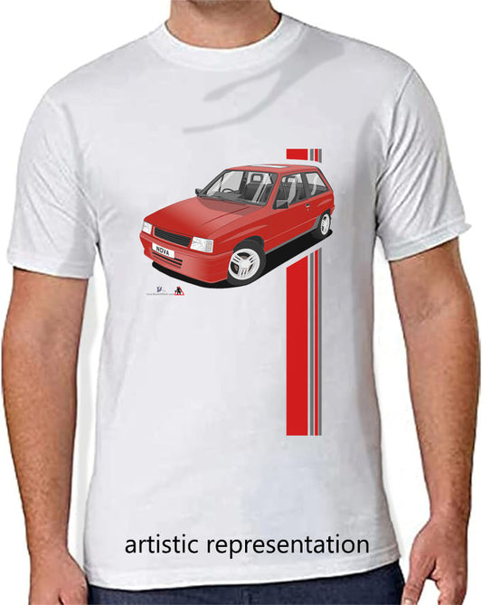 Vauxhall Nova facelift in Red T Shirt