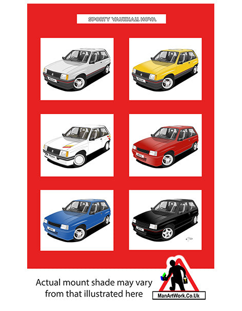 Vauxhall Nova GTE GSi Sport A4 Art Print