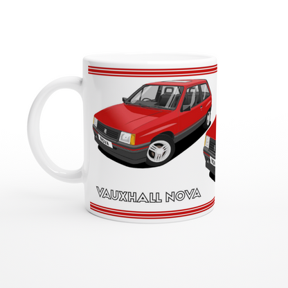 Vauxhall Nova Red art Mug