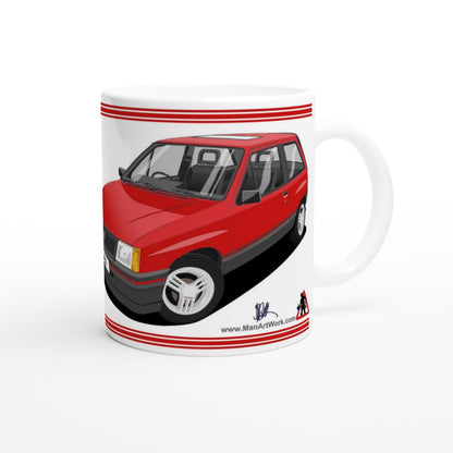 Vauxhall Nova Red art Mug