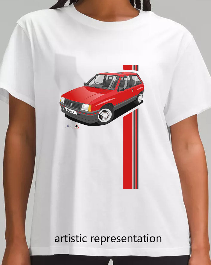 Vauxhall Nova in Red T Shirt