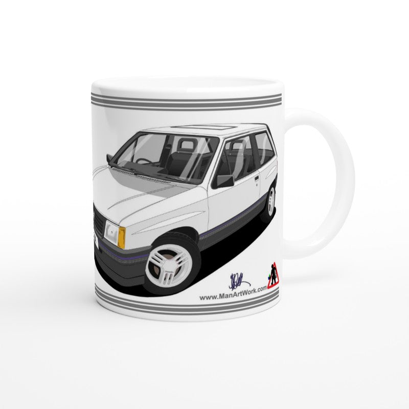 Vauxhall Nova White art Mug