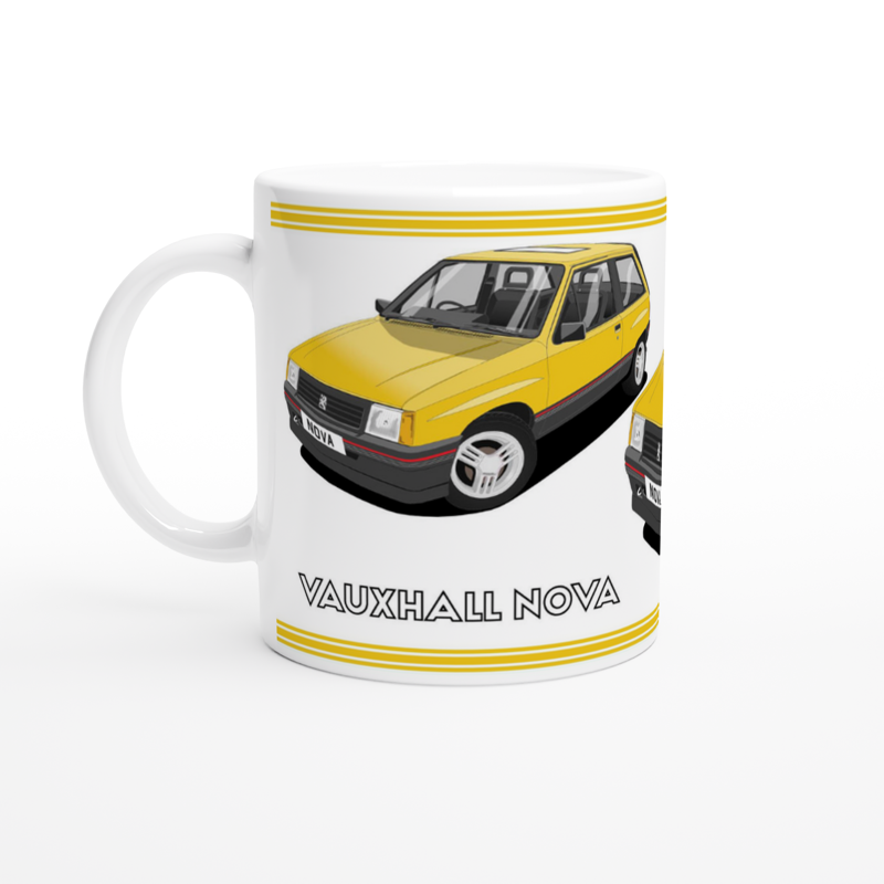 Vauxhall Nova Yellow art Mug