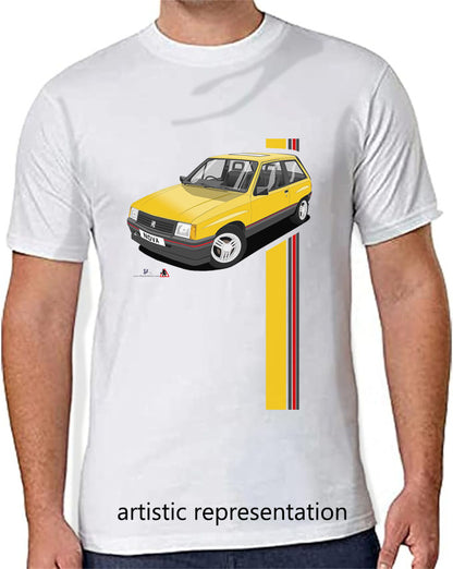 Vauxhall Nova in Yellow T Shirt