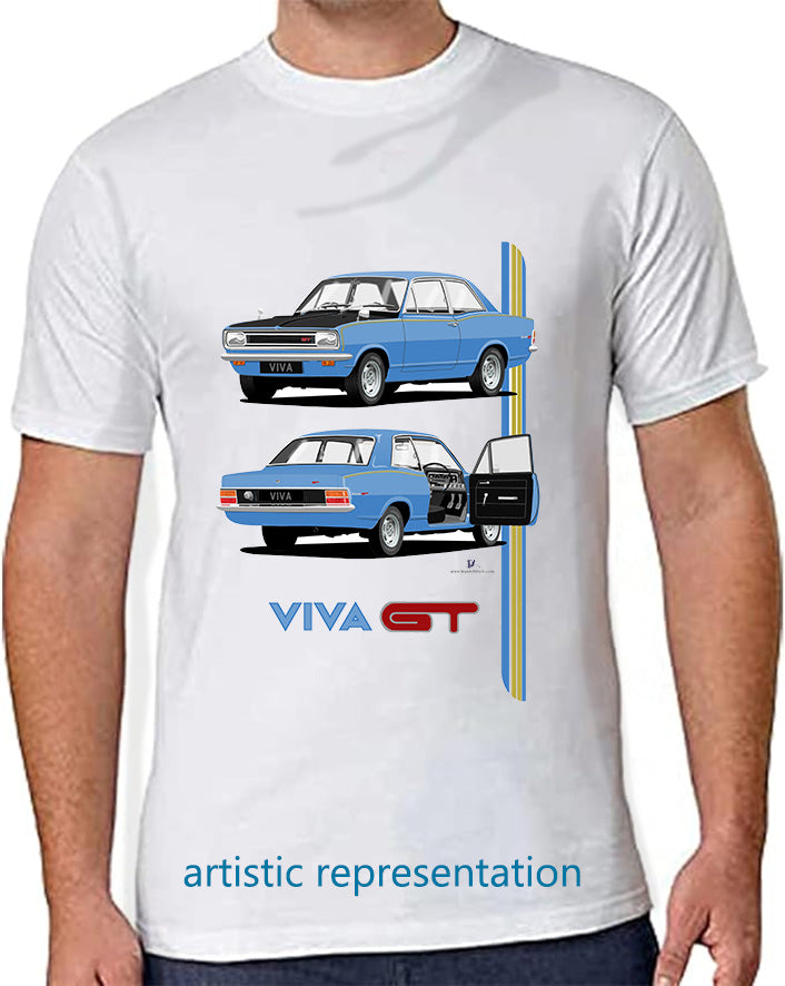 Vauxhall Viva HB GT Mk1 in Blue T Shirt