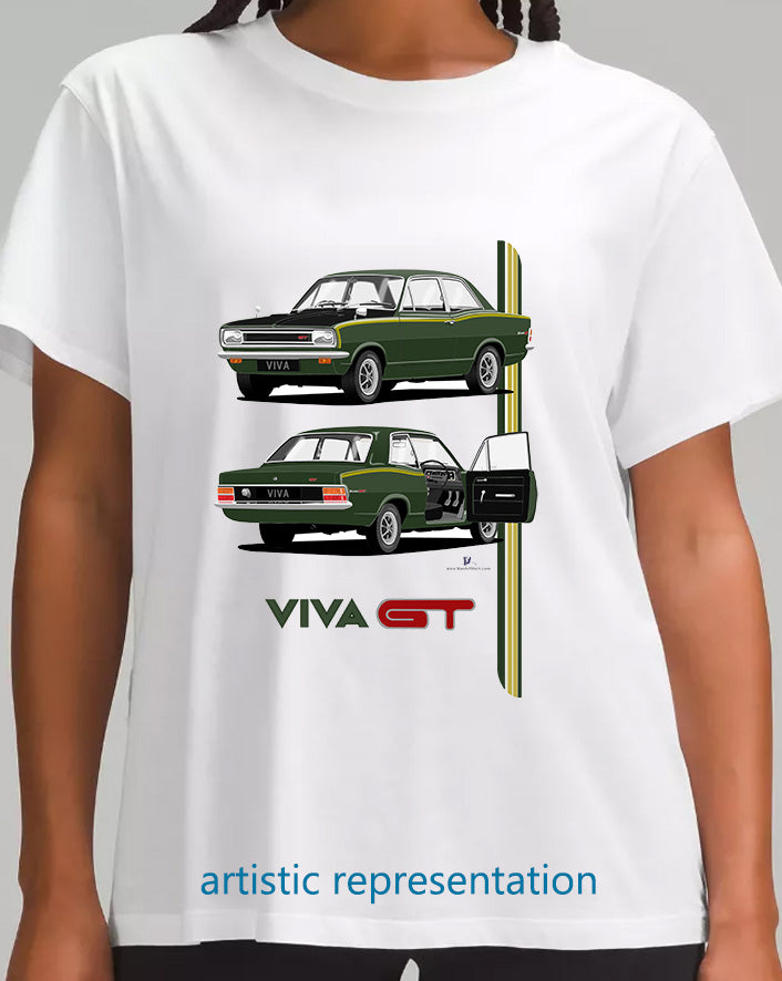 Vauxhall Viva HB GT in Green & Black T Shirt