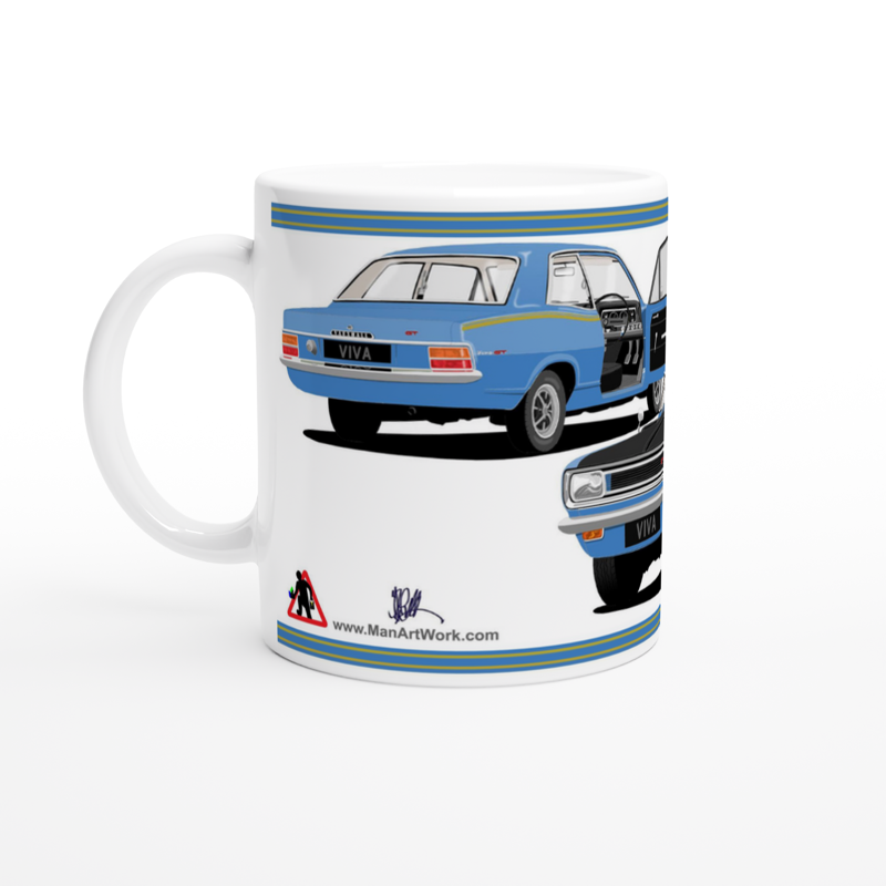 Vauxhall Viva HB GT in Blue Car Mug