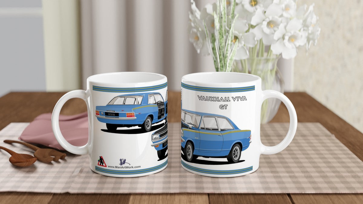 Vauxhall Viva HB GT in Blue Car Mug