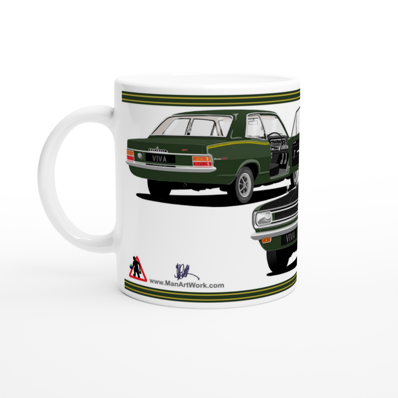 Vauxhall Viva HB GT in Green Car Mug