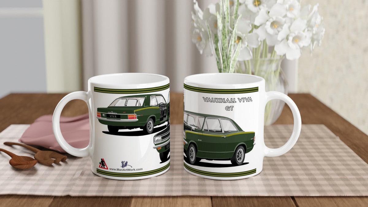 Vauxhall Viva HB GT in Green Car Mug