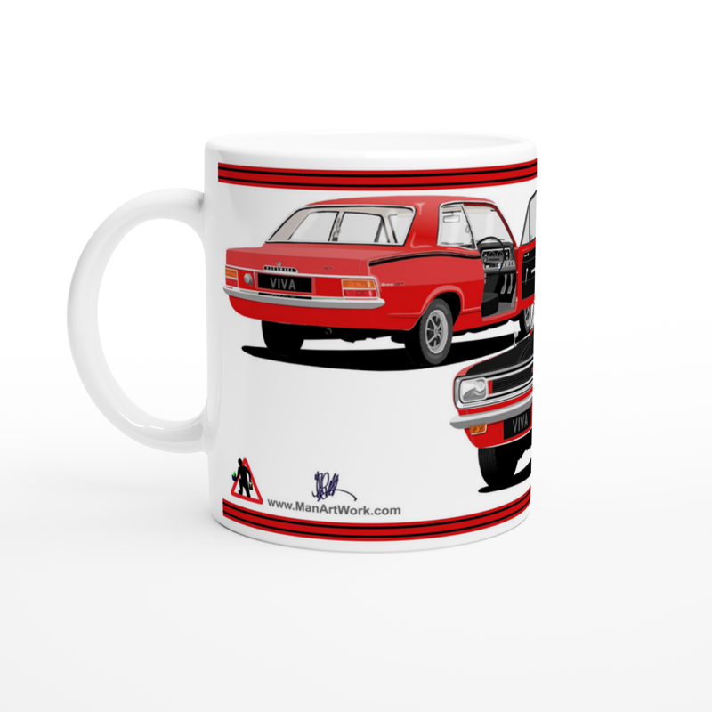 Vauxhall Viva HB GT in Red & Black Car Mug