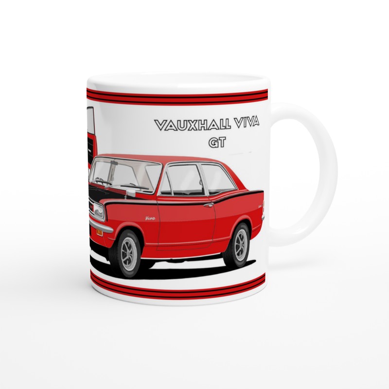 Vauxhall Viva HB GT in Red & Black Car Mug