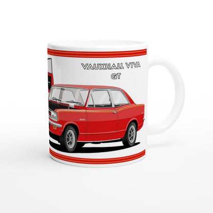 Vauxhall Viva HB GT in Red & Orange Car Mug