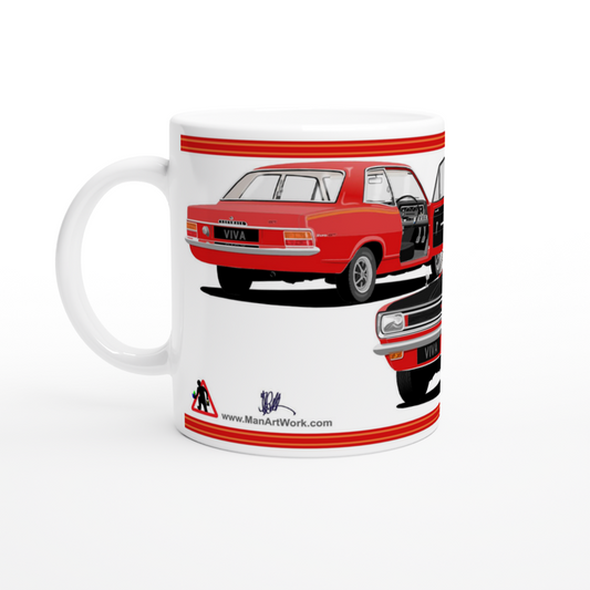 Vauxhall Viva HB GT in Red & Orange Car Mug