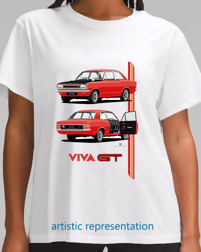 Vauxhall Viva HB GT in Red & Black T Shirt