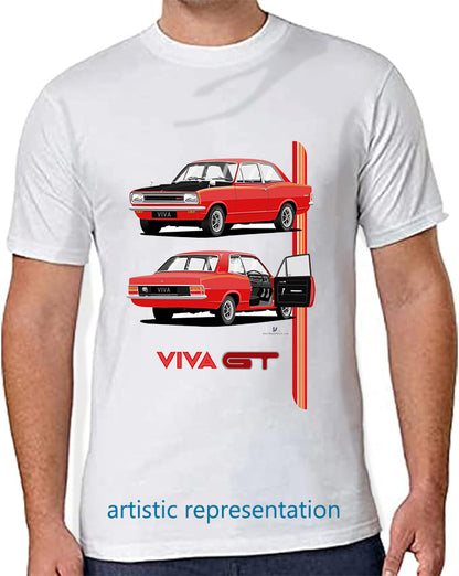 Vauxhall Viva HB GT in Red & Black T Shirt