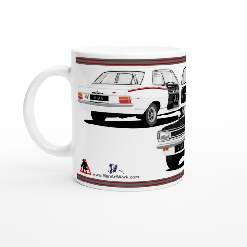 Vauxhall Viva HB GT in White Car Mug