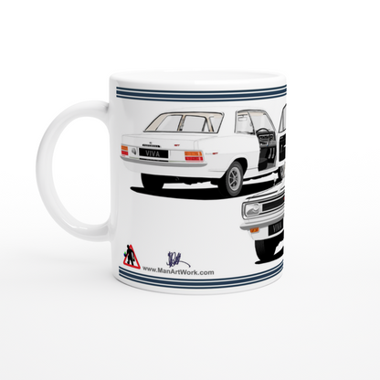 Vauxhall Viva HB Brabham in White Car Mug