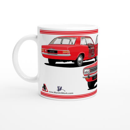 Vauxhall Viva HB SL in Red Car Mug