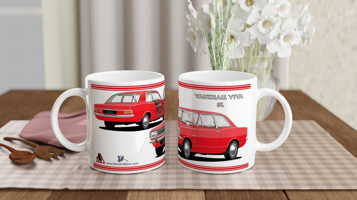 Vauxhall Viva HB SL in Red Car Mug