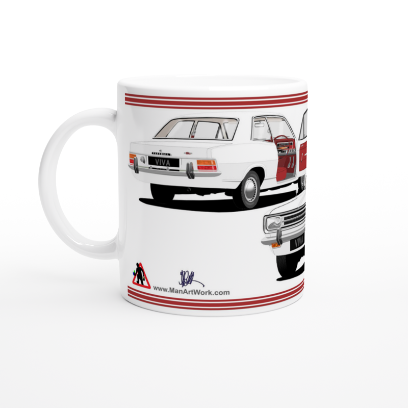 Vauxhall Viva HB SL in White Car Mug