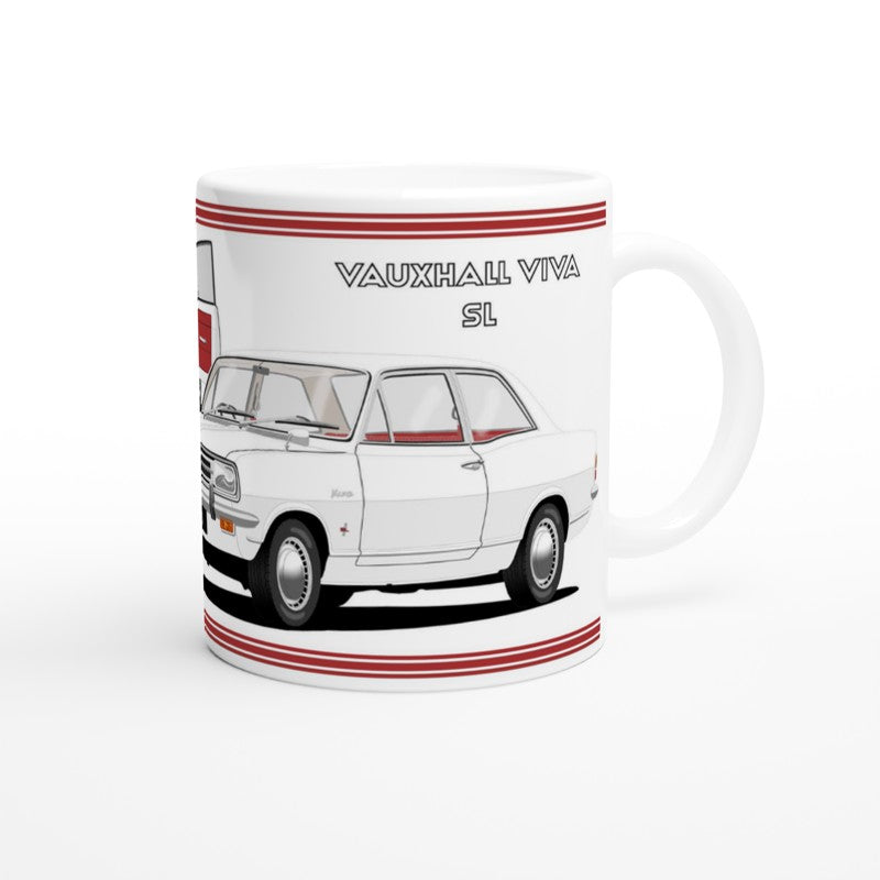 Vauxhall Viva HB SL in White Car Mug