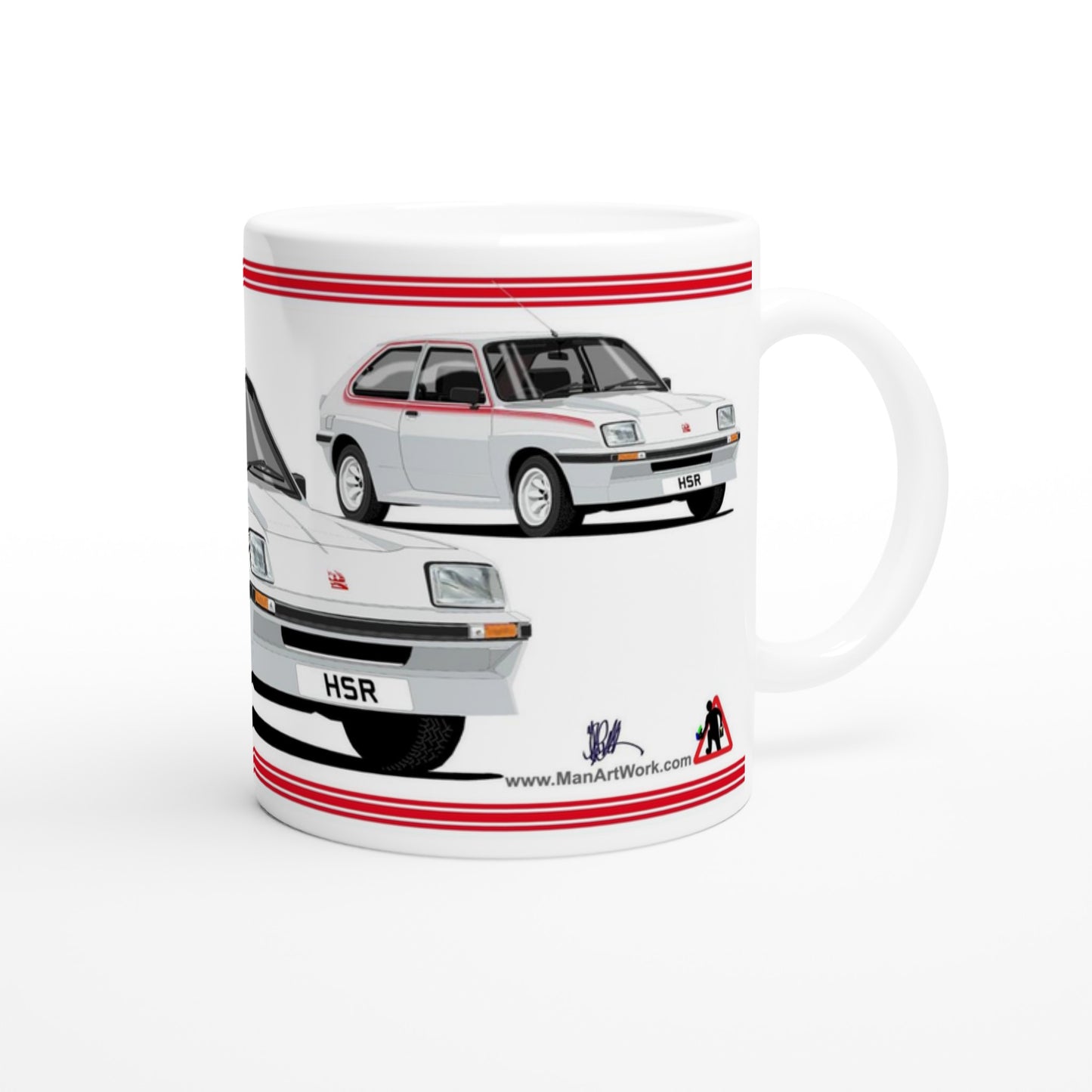 Vauxhall Chevette HSR in Silver Art Mug