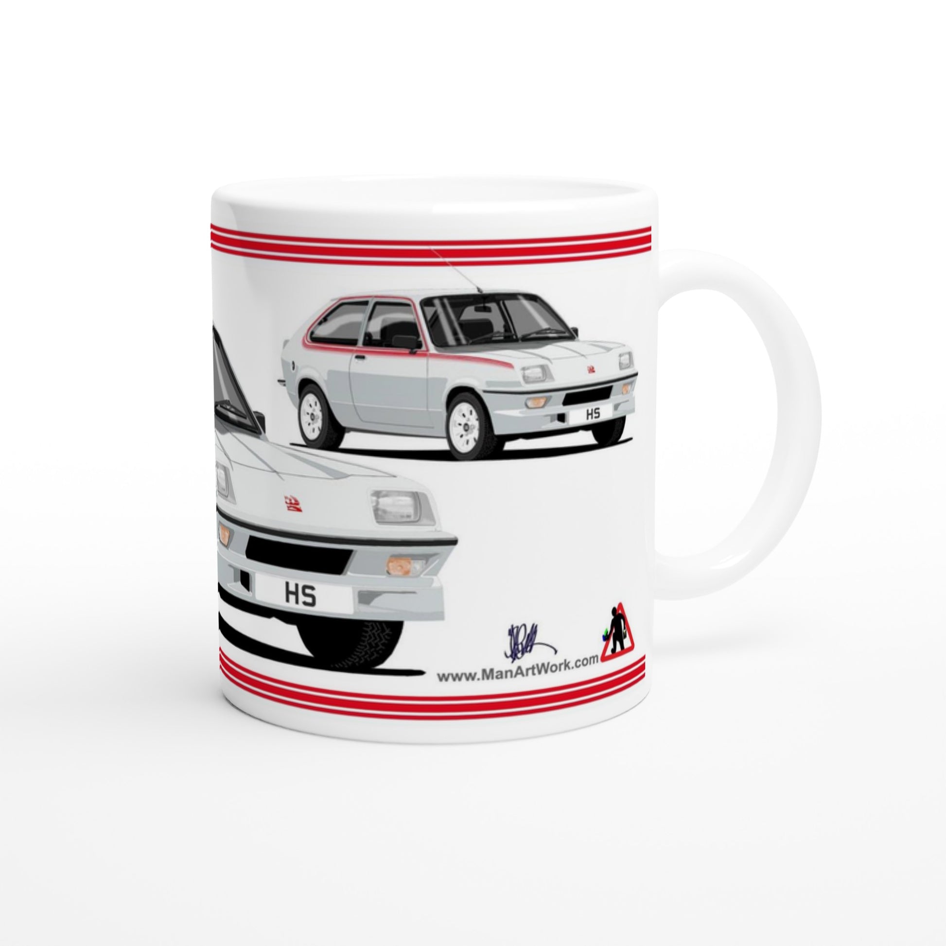 Vauxhall Chevette HS in Silver Art Mug