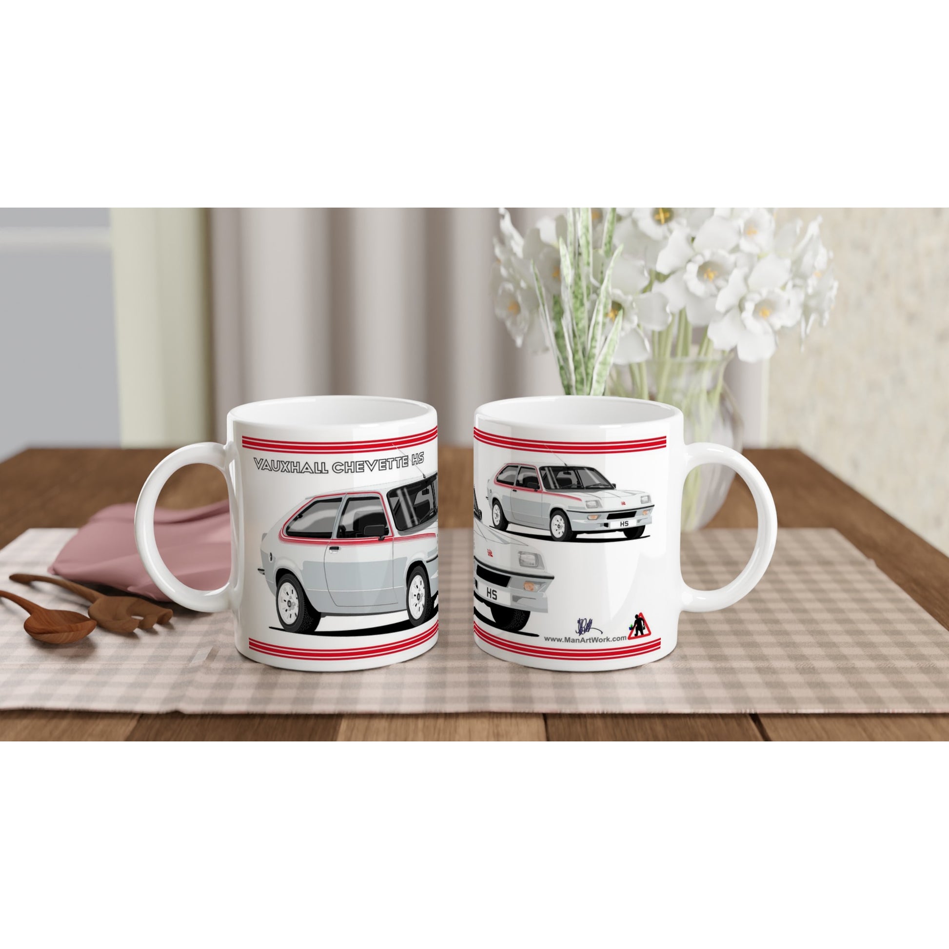 Vauxhall Chevette HS in Silver Art Mug