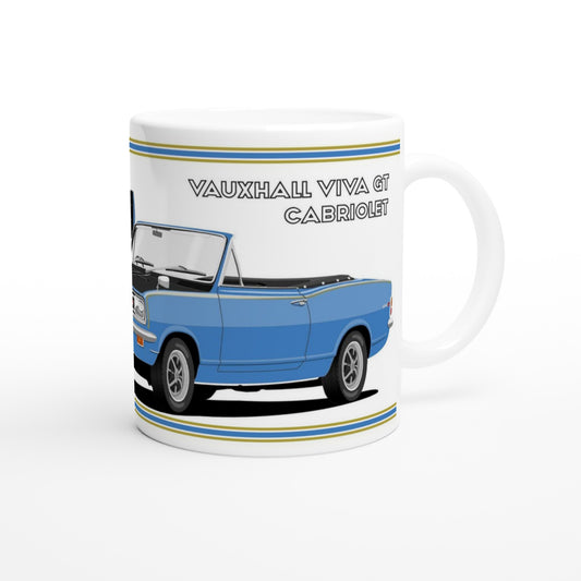 Vauxhall Viva HB GT Mk1 Cabriolet in Blue with Rostyles wheels  Art Mug