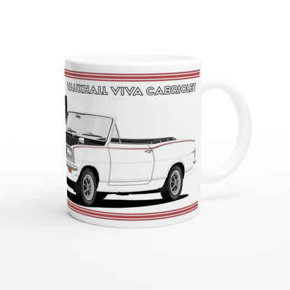 Vauxhall Viva HB GT Mk1 Cabriolet in White with Rostyles wheels  Art Mug